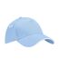 Casquette 100% Coton Adulte Unisexe Bleu Ciel Blanc Beechfield-1
