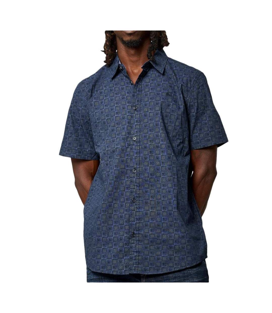 Chemise marine à motifs homme kaporal kalash-1