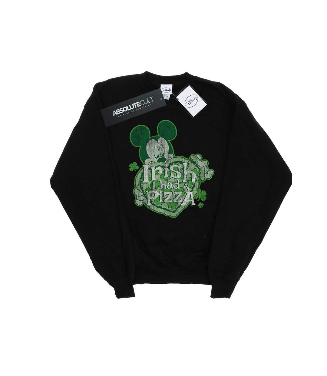 Disney Sweatshirt Mickey Mouse Shamrock Pizza - Femmes/Dames (Noir) - UTBI27927-1