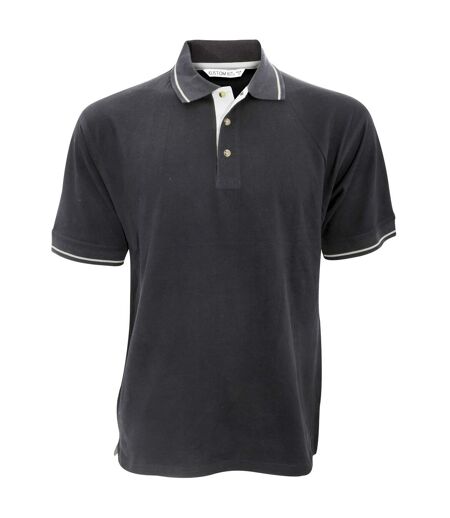 Kustom Kit Mens St. Mellion Mens Short Sleeve Polo Shirt (Black/White) - UTBC615