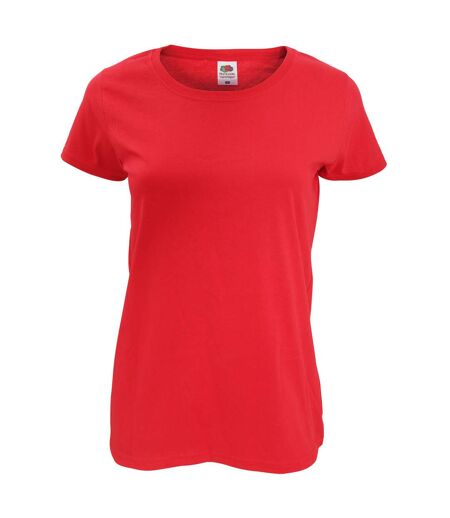 Fruit Of The Loom Womens/Ladies Short Sleeve Lady-Fit Original T-Shirt (Red) - UTRW4724