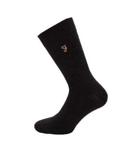 Pack Of 5  Mens Kinley Dress Socks  Black Farah
