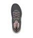 Womens/ladies Go Walk Mesh Trainers Grey Pink Skechers-3