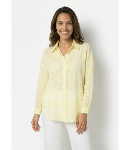 Chemisier coton avec broderie anglaise