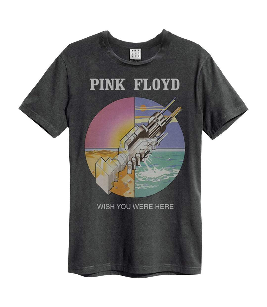T-shirt Wish You Were Here Adulte Charbon Amplified-1