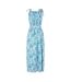 Robe Longue Motif/style Ananas Femme Bleu Biba-1