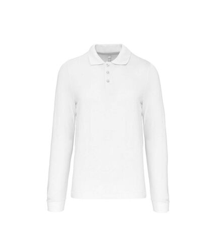 Polo manches longues - Homme - K243 - blanc