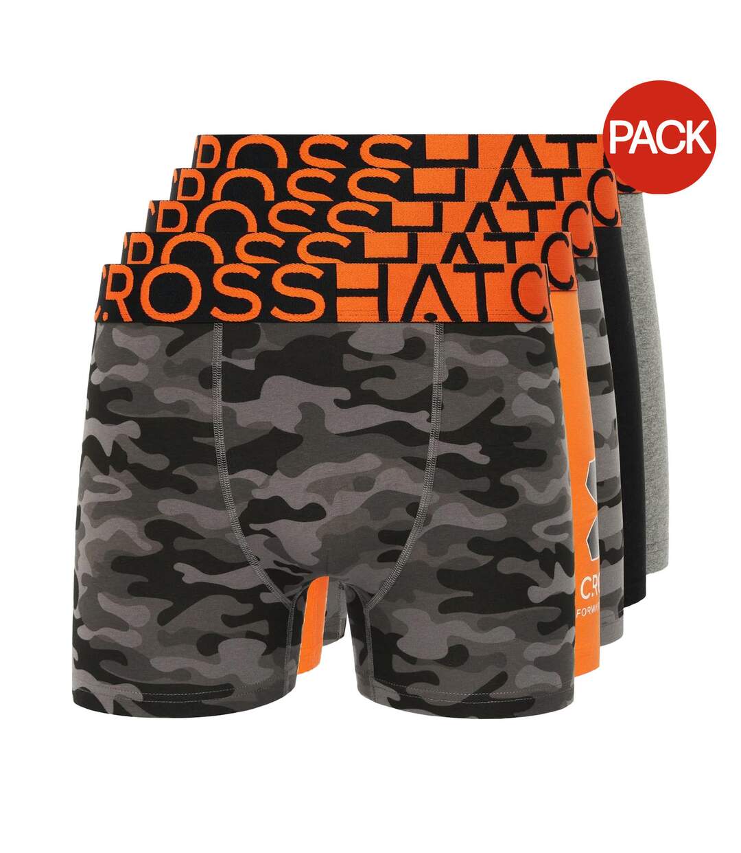 Boxers Endocamo Homme Orange Crosshatch-1