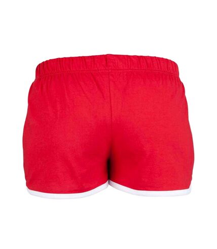 Short rétro femme rouge / blanc Skinni Fit