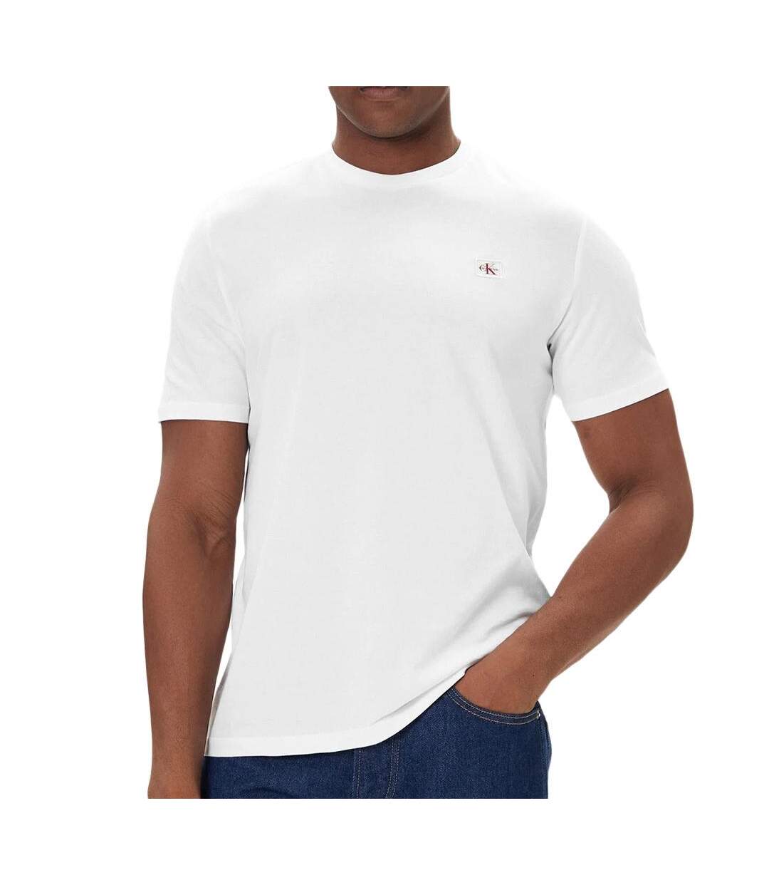 X2 t-shirts blanc/noir homme calvin klein woven label-3