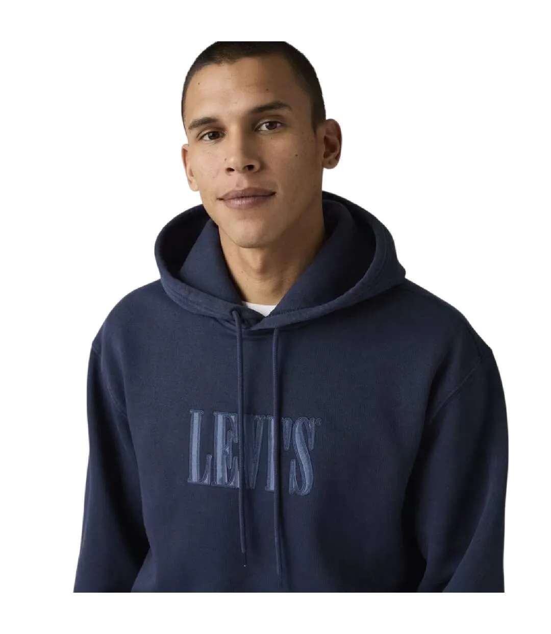 Mens Logo Polycotton Hoodie Navy Blazer Levis-4