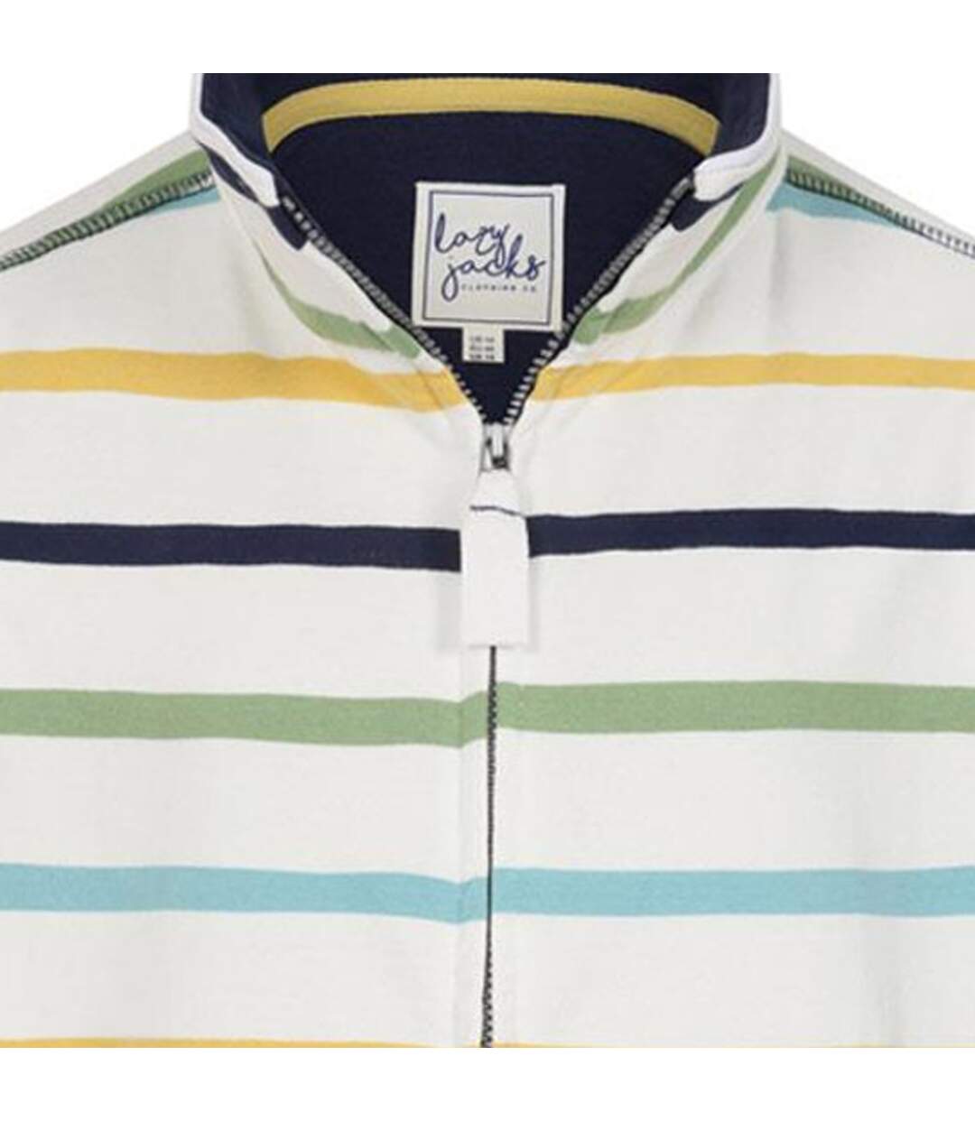 Womens/ladies Contrast Striped Jacket Green Lazy Jacks-2