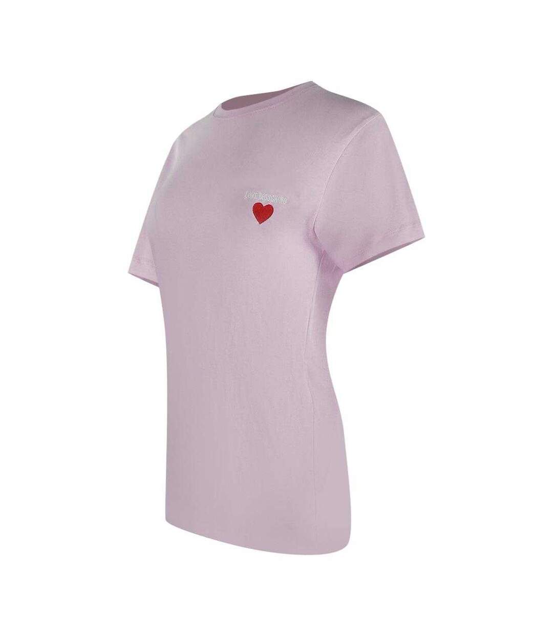 T-shirt Motif/style Cœur Love Femme Rose Love Moschino-3