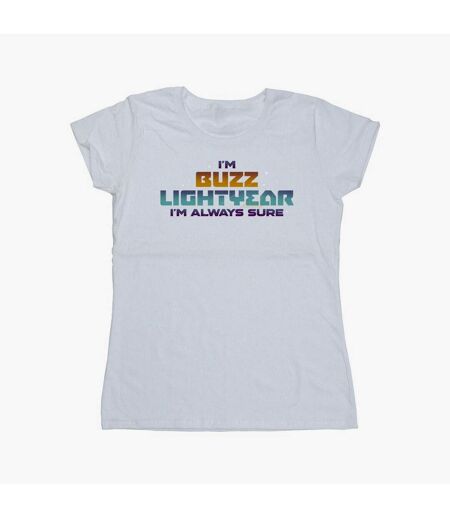 Disney T-shirt en coton Femme/Ladies Lightyear Always Sure Text (Blanc) - UTBI29225