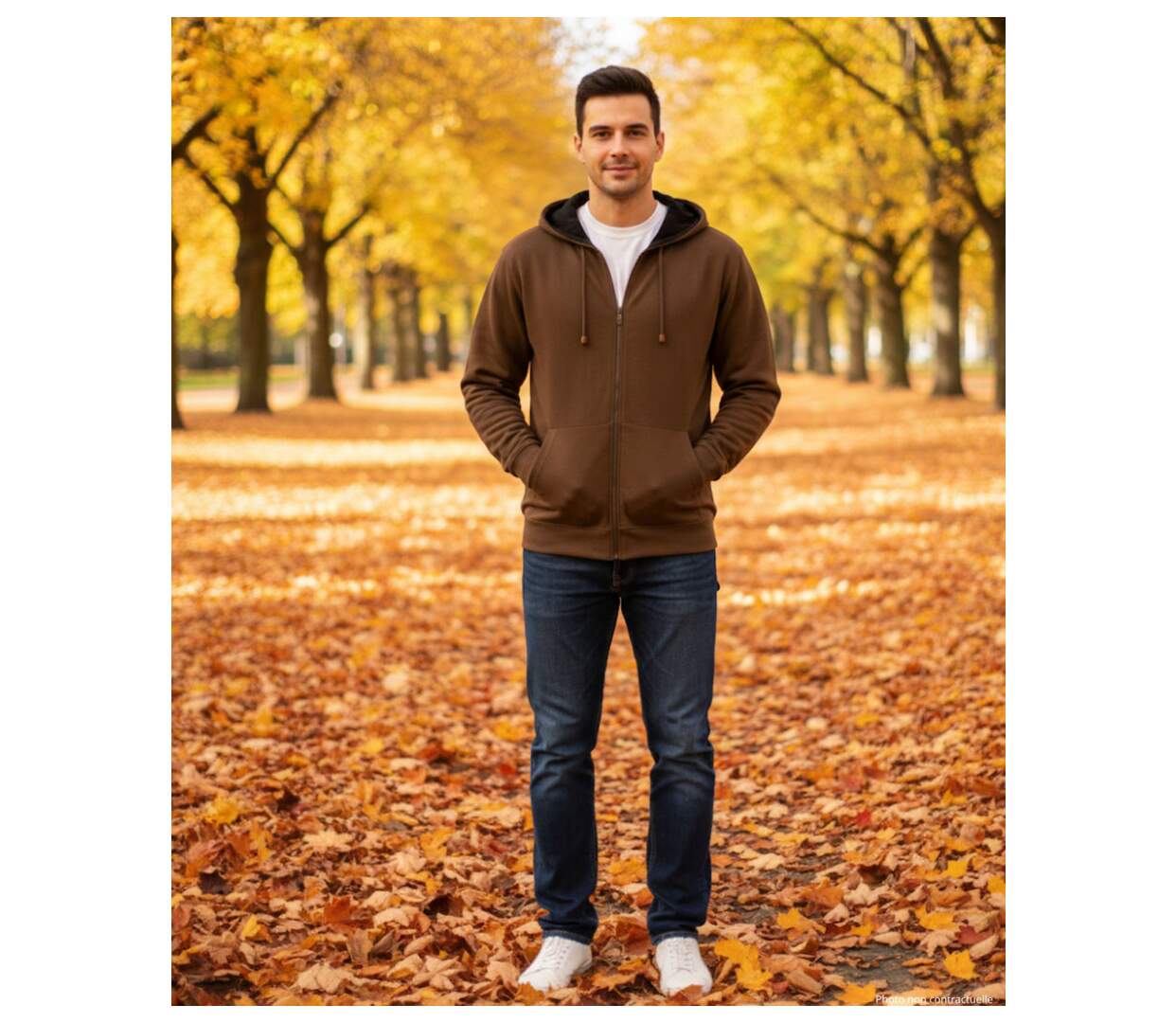 Sweat à Capuche Polaire Marron Chocolat Homme – Confort Ultime-3