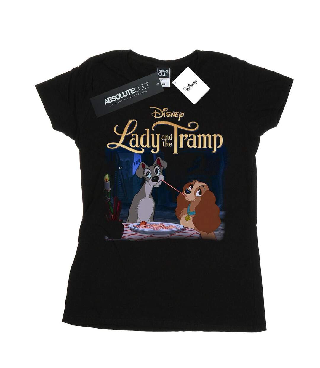 Disney - T-shirt LADY AND THE TRAMP HOMAGE - Femme (Noir) - UTBI16160-1