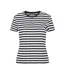T-shirt Motif/style Rayé Femme Blanc Noir Urban Classics-1