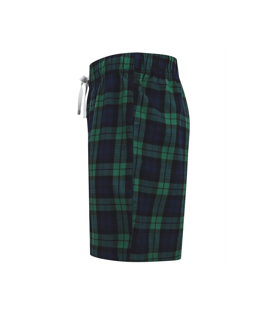 Mens tartan lounge shorts navy/green SF-3