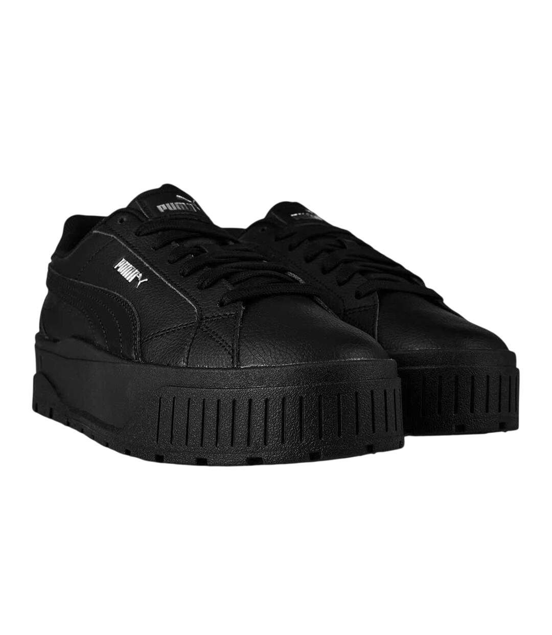 Womens/ladies Ii Jr Low Top Platform Trainers Black Puma-4