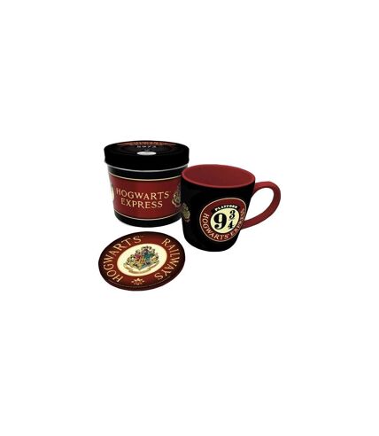 Harry Potter Platform Nine and Three Quarters Hogwarts Crest Gift Set (Black/Red) (One Size) - UTBS3831