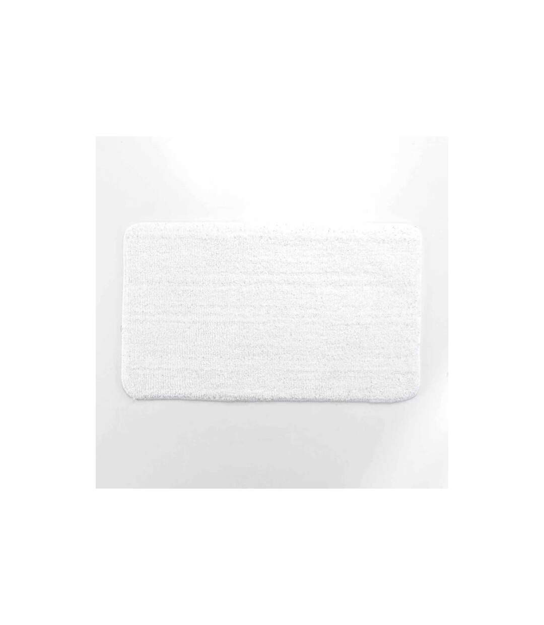 Tapis de Bain Microfibre Métallisé 45x75cm Blanc-1