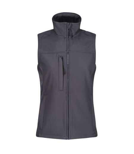 Womens/ladies Flux Softshell Bodywarmer / Sleeveless Jacket Water Repellent & Wind Resistant Seal Grey Regatta
