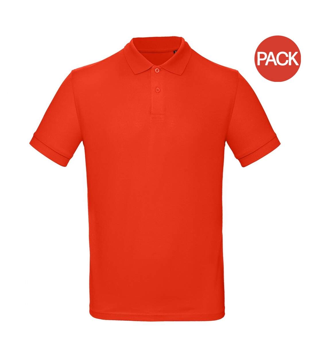 Pack of 2  Mens inspire polo  flame red B&C