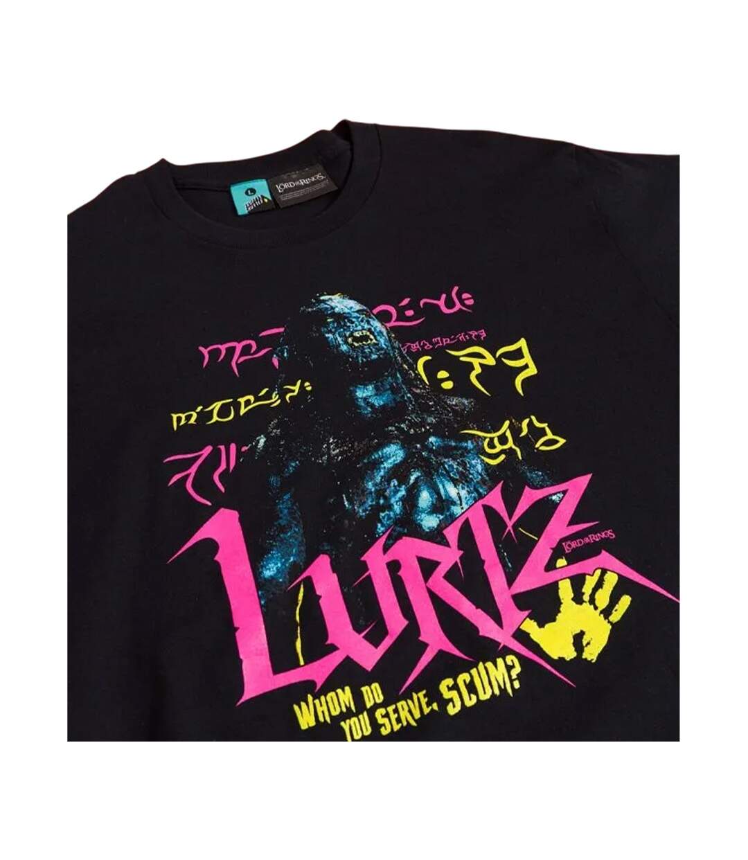 Unisex Adult Lurtz T-shirt Black The Lord Of The Rings-3