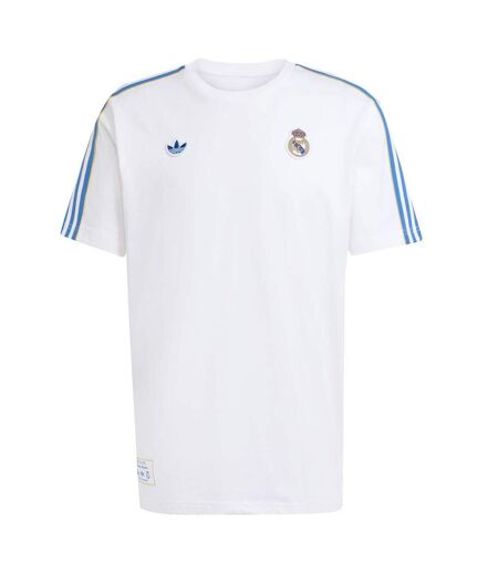T-shirt Motif/style Real Madrid Cf Homme Blanc Bleu Adidas
