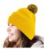 Bonnet snowstar adulte moutarde / blanc cassé Beechfield-1