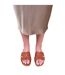 Womens/ladies mae instep strap wide sandals tan Where´s That From