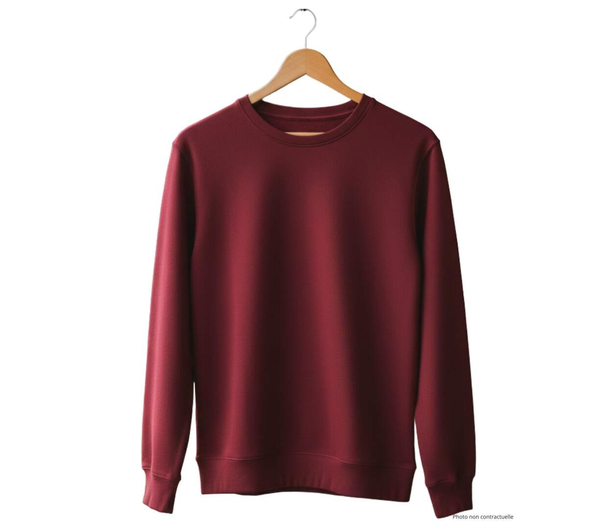 Sweat uni ras cou E213-4
