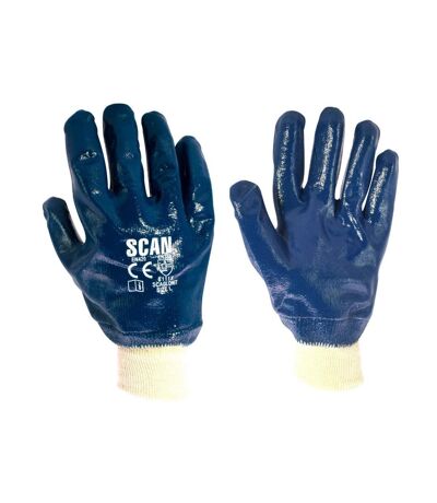 N nitrile knitwrist heavy-duty gloves one size multi colour SCA