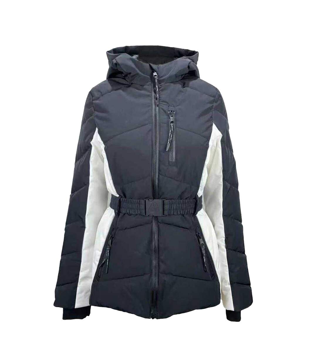 Womens/ladies Hooded Puffer Jacket Black Jack Wills-1