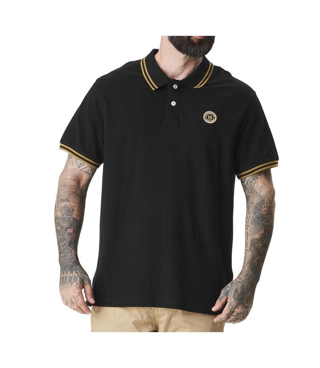 Polo noir homme von dutch rider - l-1