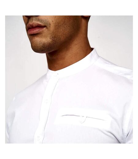 Born Rich Mens Busquets Short-Sleeved Shirt (White) - UTBG726