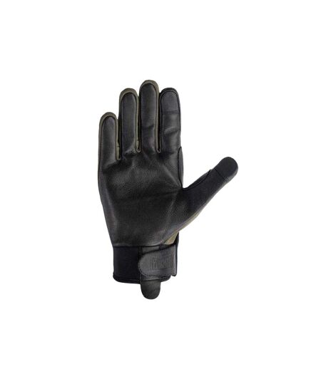 Mens Avio Technical Leather Gloves Black Green Brown Magnum