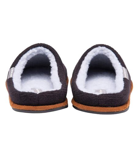 Mens Plush Lined Mule Slippers With Memory Foam