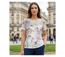 Tee-shirt MAYFLOWER BAG15117A fleuri : l'élégance du voile et de la transparence-1