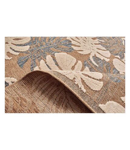 Tapis intérieur extérieur aspect jute Tijuana 9062 bleu 170 x 120 cm