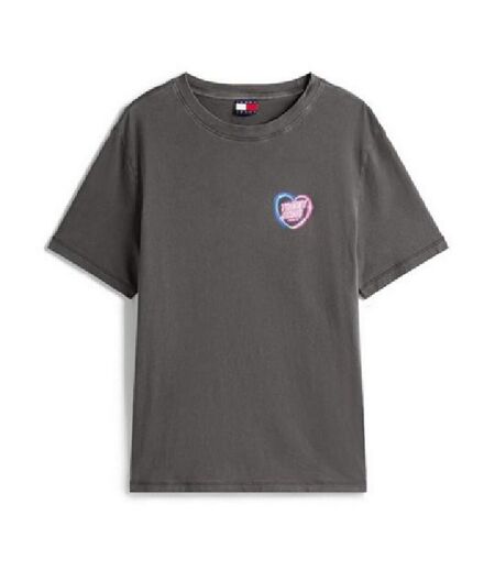 T-shirt Motif/style Cœur Néon Femme Noir Tommy Jeans