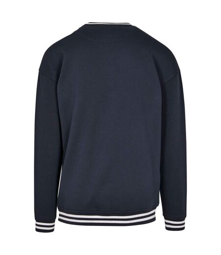 Sweat College Adulte Bleu Marine Blanc Build Your Brand