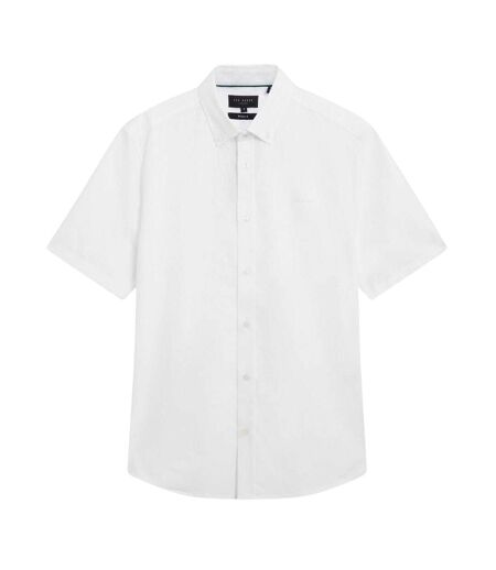 Mens Oxford Regular Short-sleeved Shirt White Ted Baker