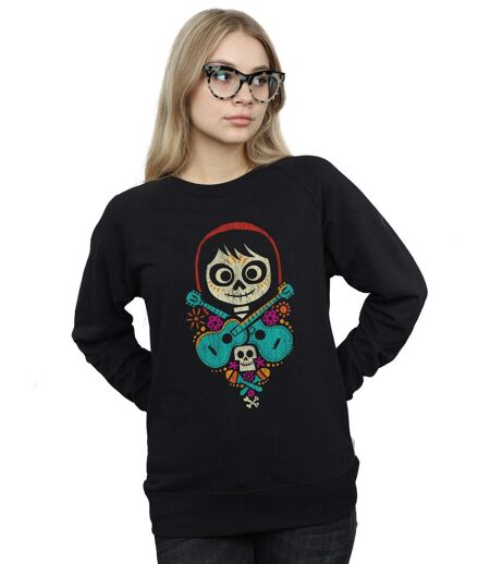 Disney Femmes/Ladies Coco Miguel Crossed Guitars Sweatshirt (Noir) - UTBI12227