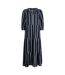 Womens/ladies emmy striped woven maxi dress navy Weird Fish-1