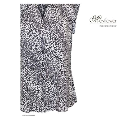 Chemisier sans manches MAYFLOWER N1132A : le top en viscose fluide pour un été frais et élégant