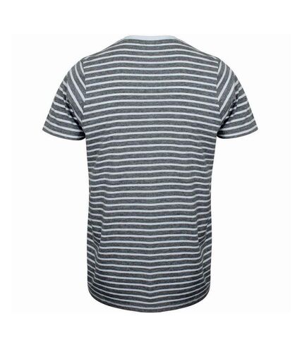 SF Unisex Adult Striped Heather T-Shirt (Gray/White) - UTPC5939