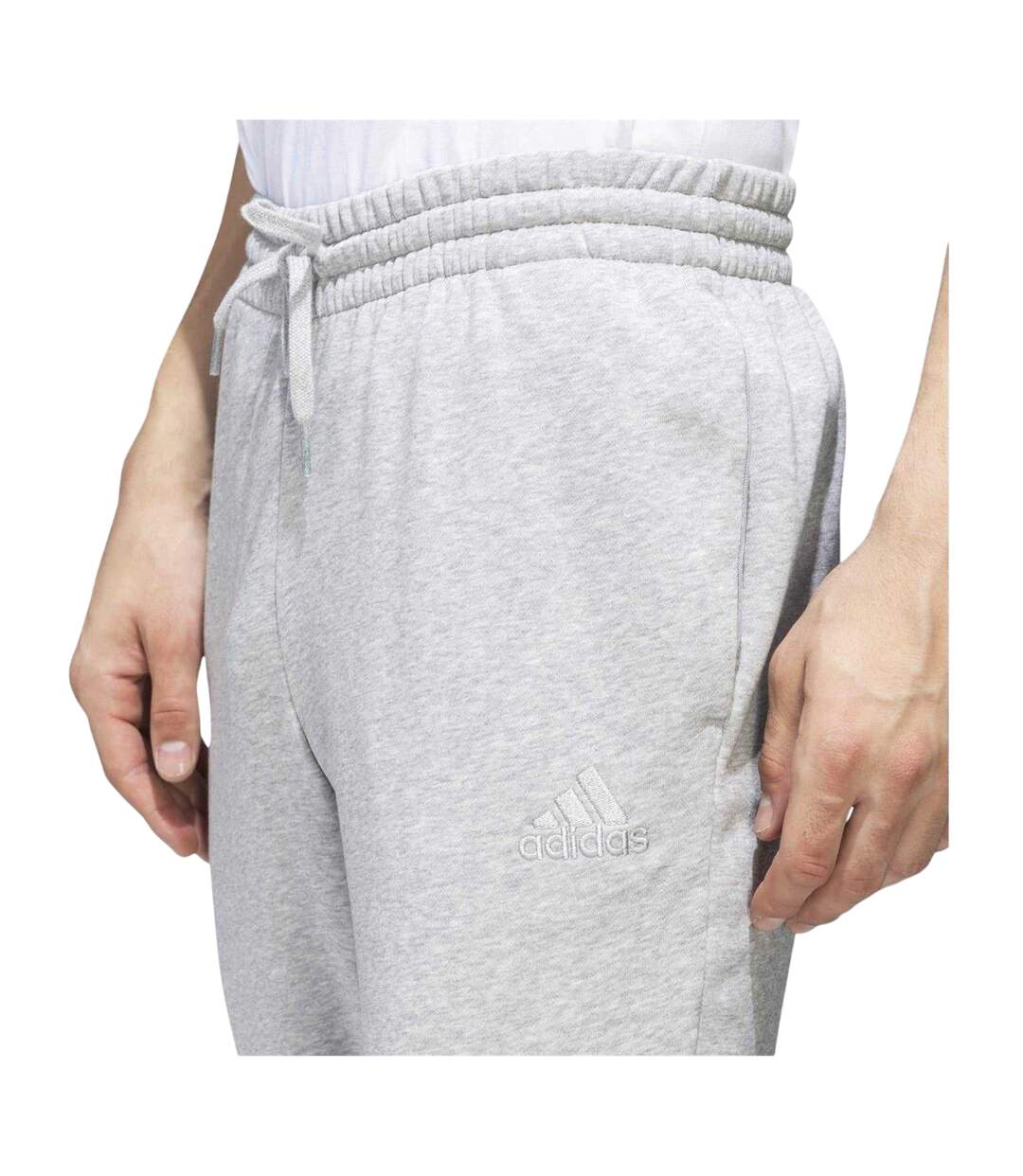 Pantalon De Jogging Homme Gris Chiné Noir Adidas-3