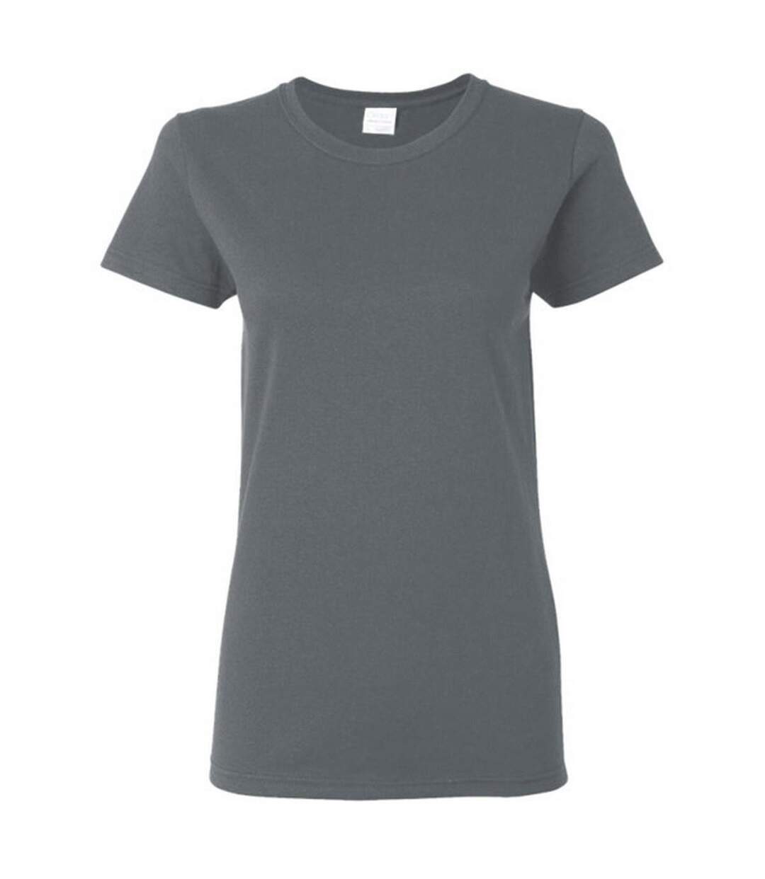 T-shirt À Manches Courtes Coupe Féminine Femme Gris Foncé Gildan-2