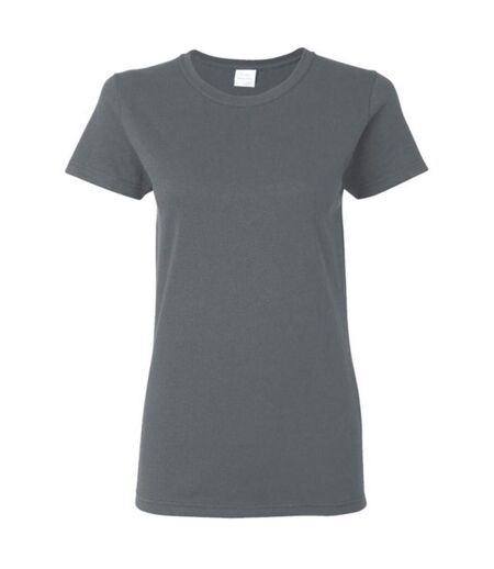 T-shirt À Manches Courtes Coupe Féminine Femme Gris Foncé Gildan